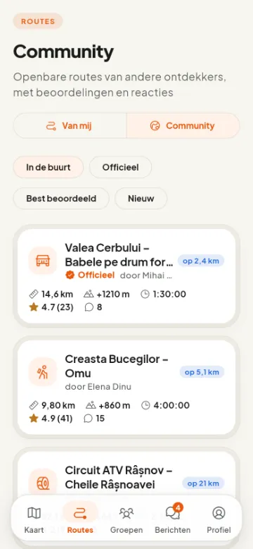 Community-routes, ook officiële