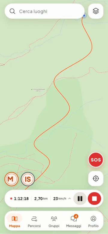 Registrazione di un’uscita: tempo, distanza e velocità