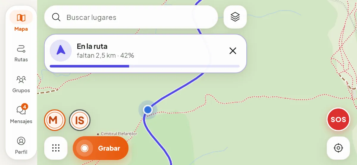 Navegación con el teléfono en horizontal