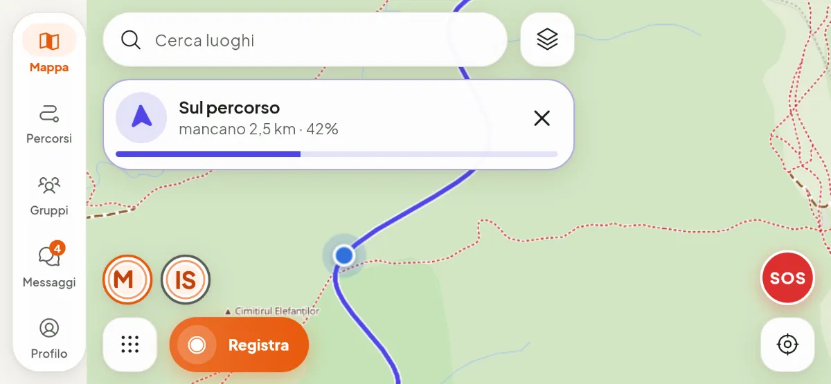 Navigazione con il telefono in orizzontale