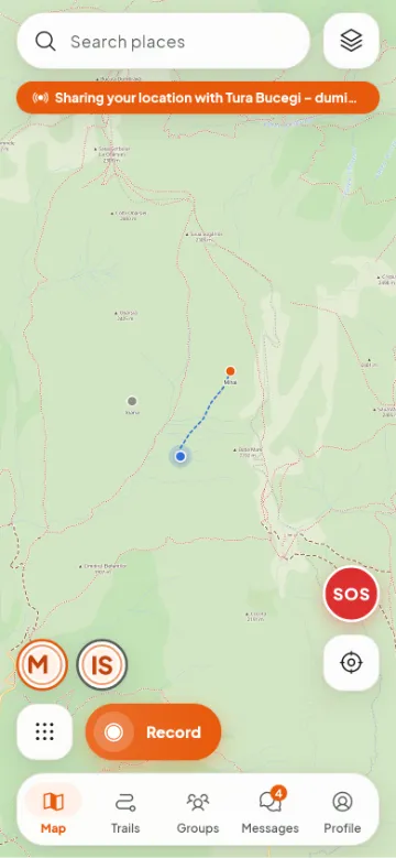 Friends on the map in real time