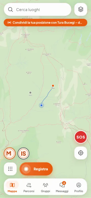 Gli amici sulla mappa in tempo reale