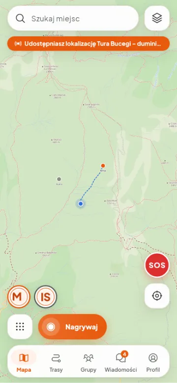 Znajomi na mapie w czasie rzeczywistym
