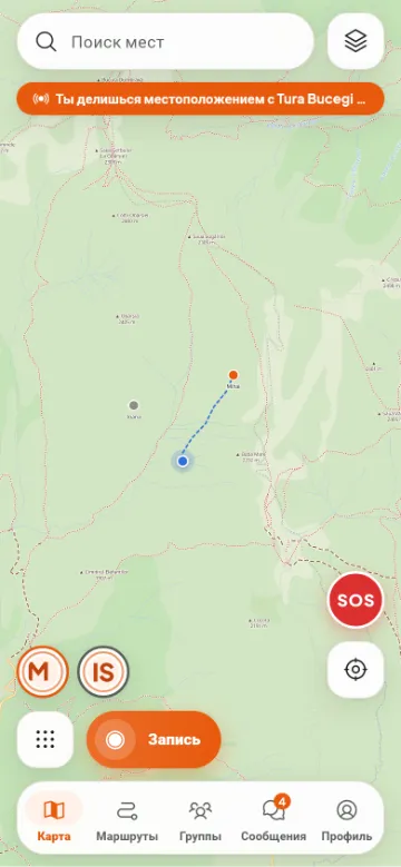 Друзья на карте в реальном времени